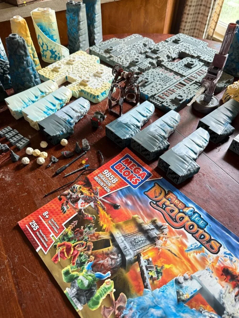 Mega Bloks Fire and Ice Dragons 9858 Replacement Parts NOT Complete READ